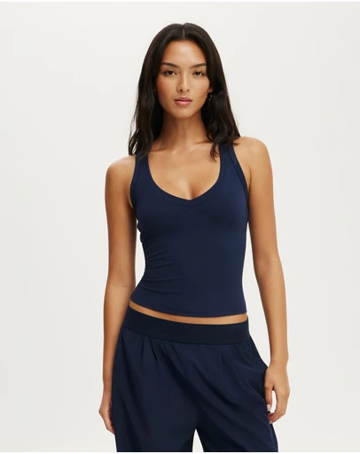 Cotton On Body Active - Ultra Soft Plunge Front Racer Tank