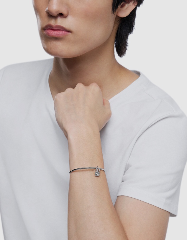 Diesel - D Logo Silver-Tone Bracelet
