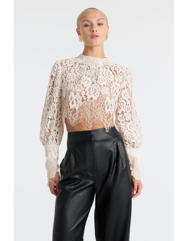 Bardot - Georgia Long Sleeve Lace Top