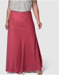 Pink Dusk by Curve Project - Caught Up Maxi Skirt