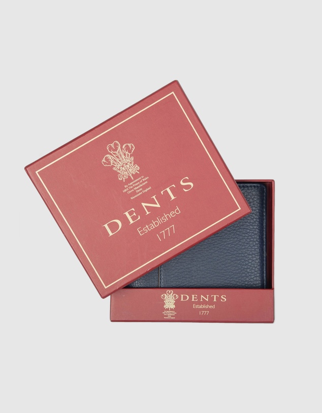 DENTS - Two-Tone Pebble Grain Leather Money Clip Wallet with RFID Blocking