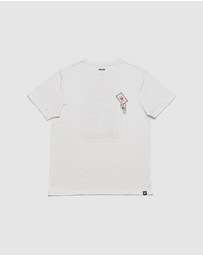 Fallen Footwear - Fallen Footwear Men Death' Embrace Tee Regular Fit Jumper White/Red