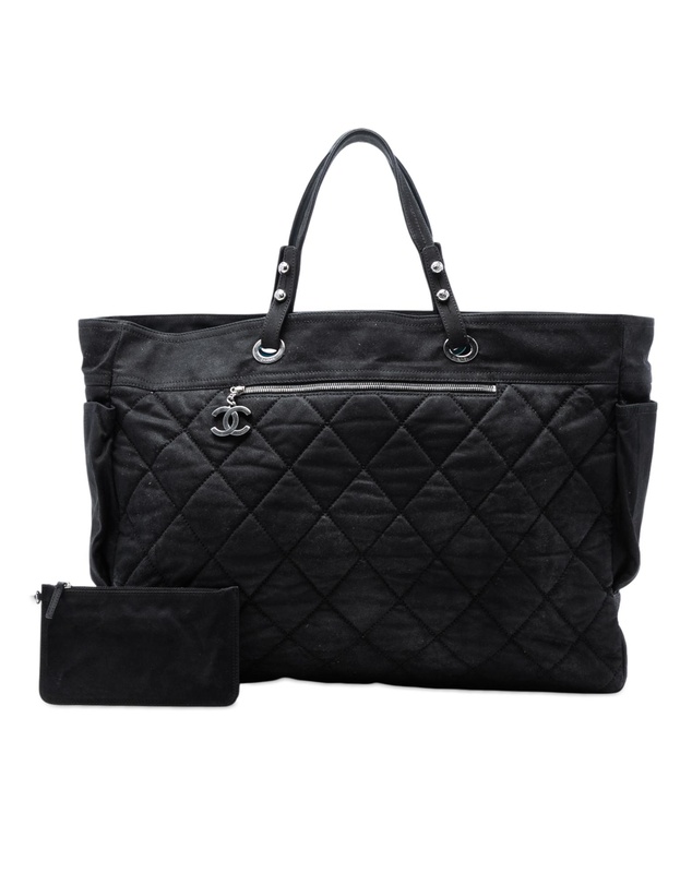 Pre-Loved by Azura Reborn - Pre-Loved XL Quilted Coated Canvas Paris Biarritz Tote