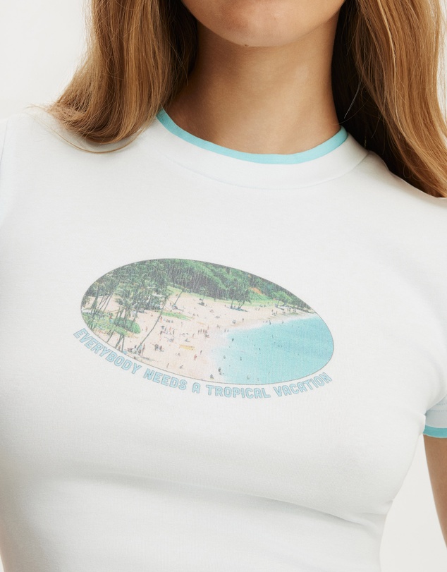 Cotton On - The Double Layer Tiny Graphic Tee