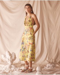 KINGA CSILLA - Bacio Di Mare Halter Midi Dress