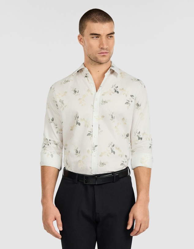 Tarocash - Lucio Textured Leaf Shirt