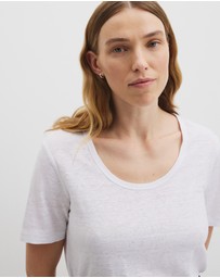 Country Road - Linen Scoop Neck T-shirt