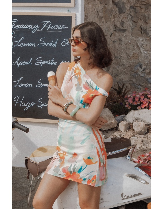 Petal & Pup - Elvira Mini Dress - Blue Alfresco Floral