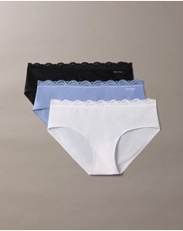 Calvin Klein - 3-Pack Micro Stretch With Lace Hipster