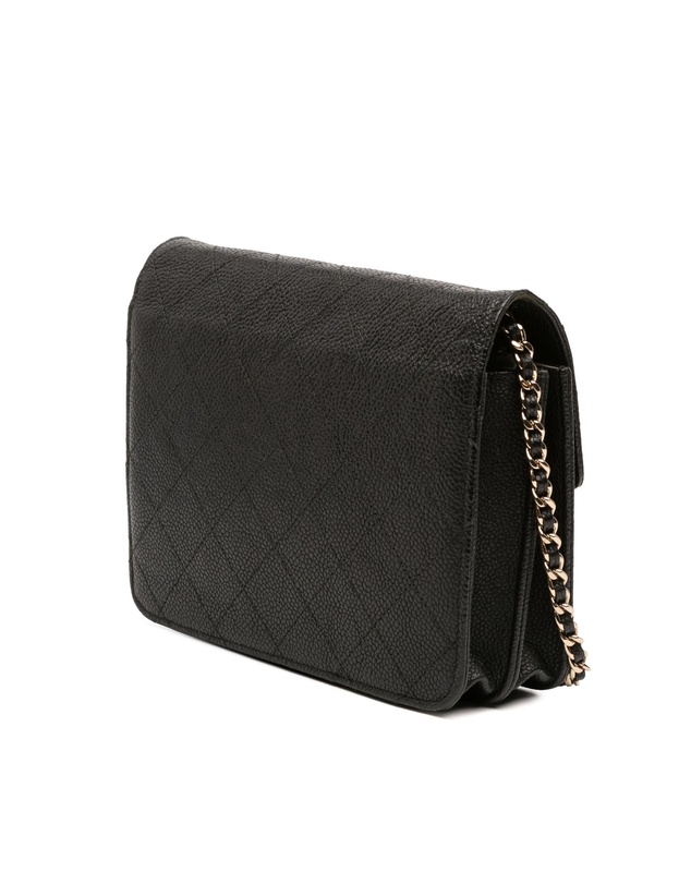 Chanel - Pre-Loved Paris-Cuba Square Quilted Caviar Thread Around Wallet On Chain
