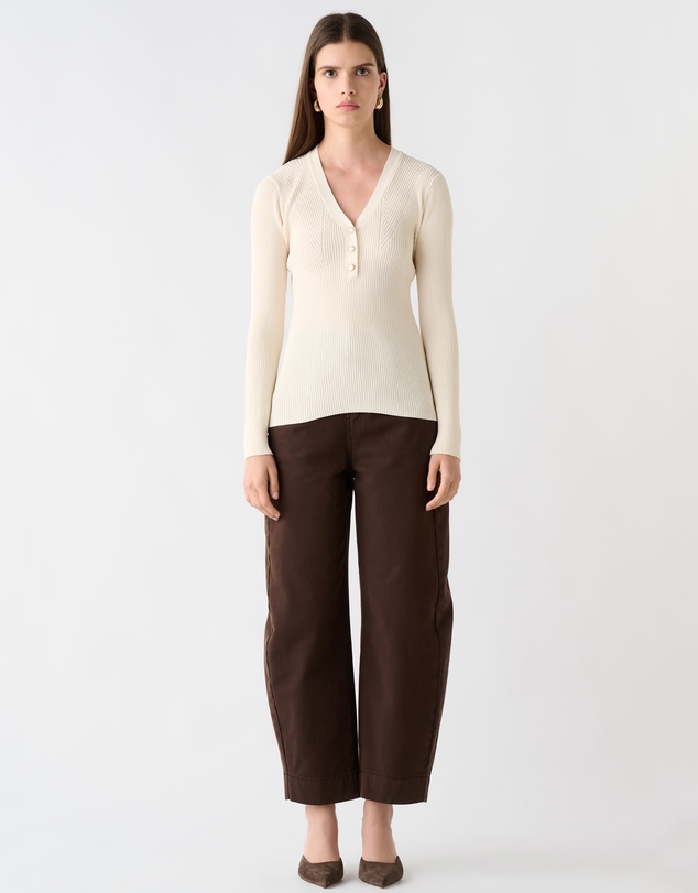 Esmaee - Fluted Knit Top