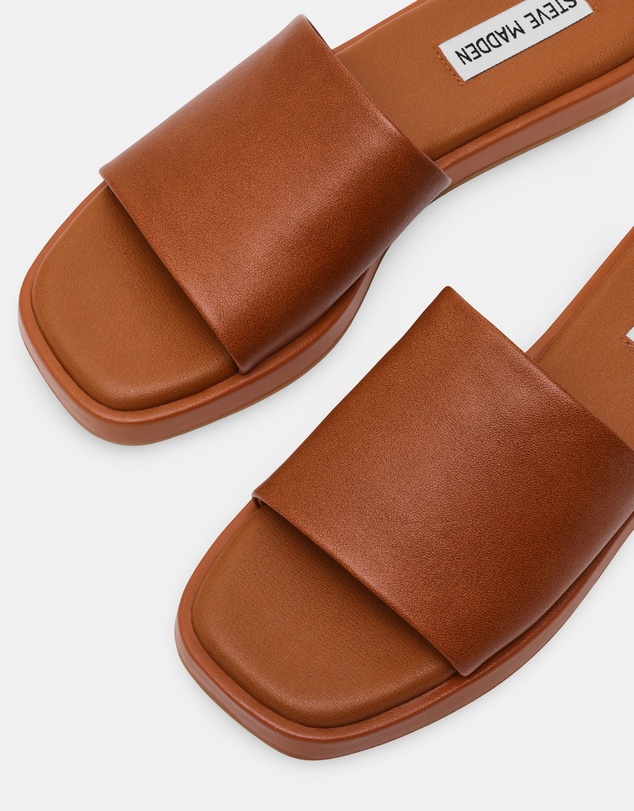 Steve Madden - Holmes Cognac Leather Sandals