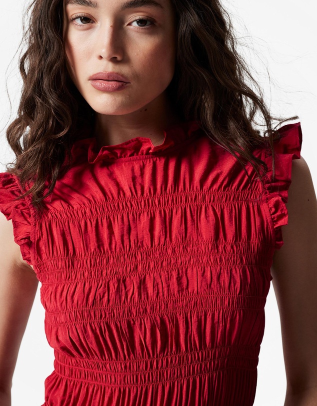 & Other Stories - Smocked Frill Top