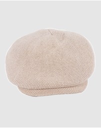 Max Alexander - European Made Beige Wool Beret Cap