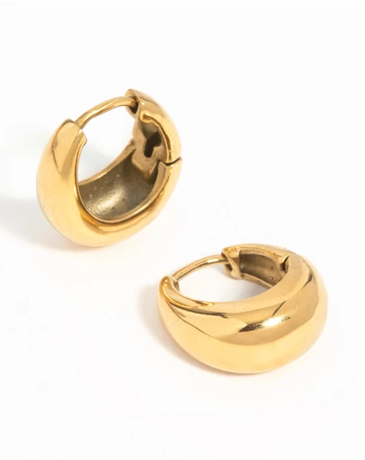 Lovisa - Gold Plated Surgical Steel Bold Oval Hoop Earrings
