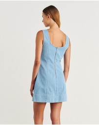 Jag - Nfw Stripe Denim Shift Dress