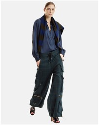 Cynthia Rowley - Plaid Cargo Pants