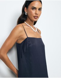 AERE - Esti Pleated Hem Maxi Dress