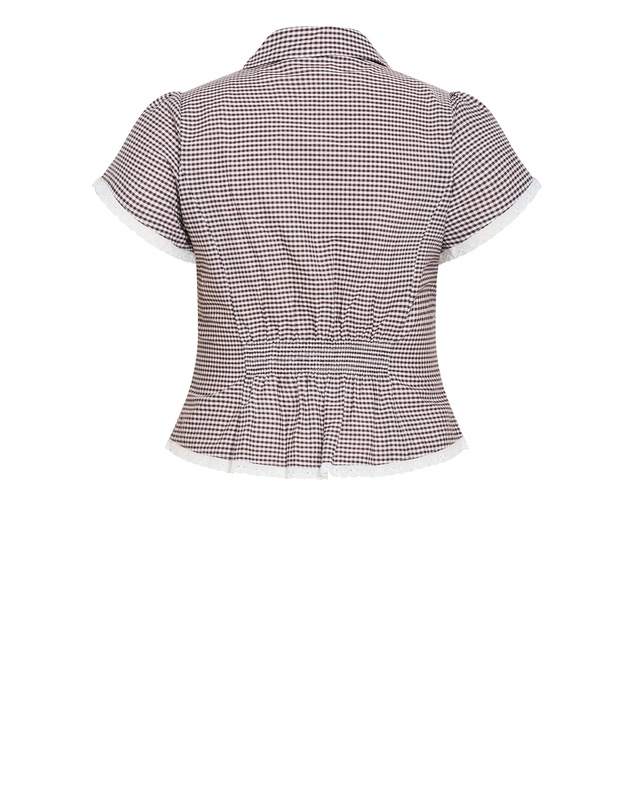 City Chic - Eleni Gingham Shirt