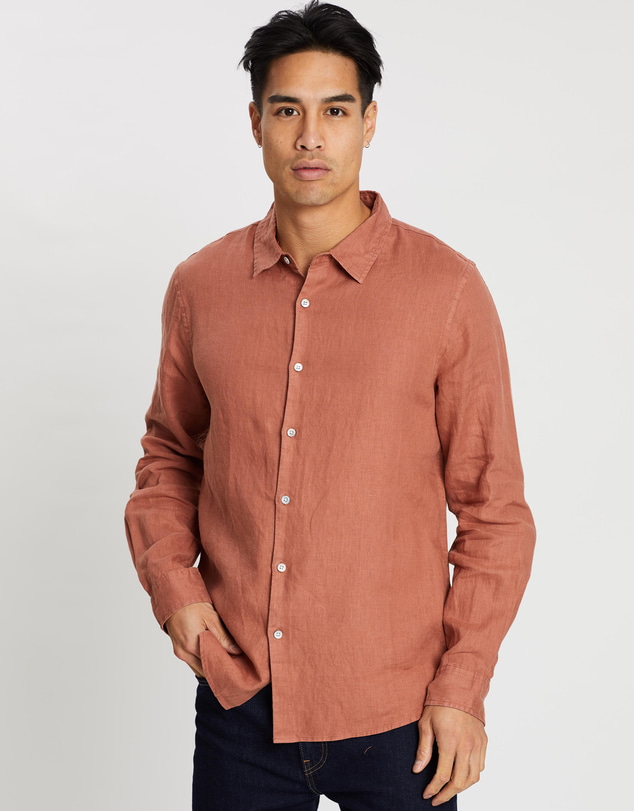 Assembly Label - Casual Long Sleeve Linen Shirt