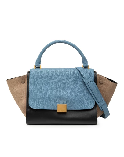 Pre-Loved by Azura Reborn - Pre-Loved Small Tricolor Leather Trapeze Satchel