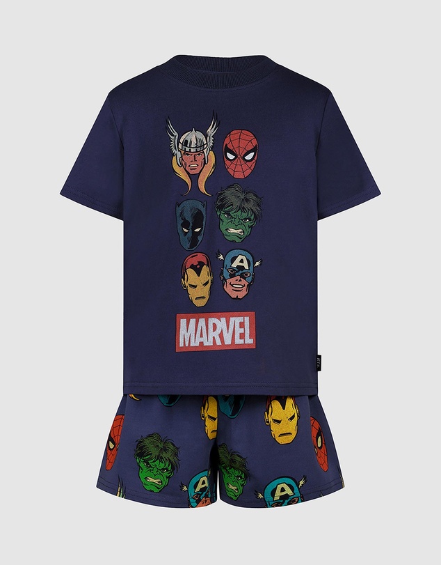 Rock Your Kid - Avengers Marvel Short Pyjama Set - ICONIC EXCLUSIVE - Kids