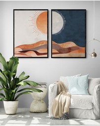 Inka Arthouse - Moon Desert Set of 2 Art Prints