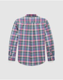 Polo Ralph Lauren - Plaid Cotton Oxford Shirt - Kids-Teens