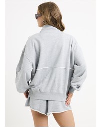 Subtitled - Brie Funnel Oversized Zip Thru Jacket