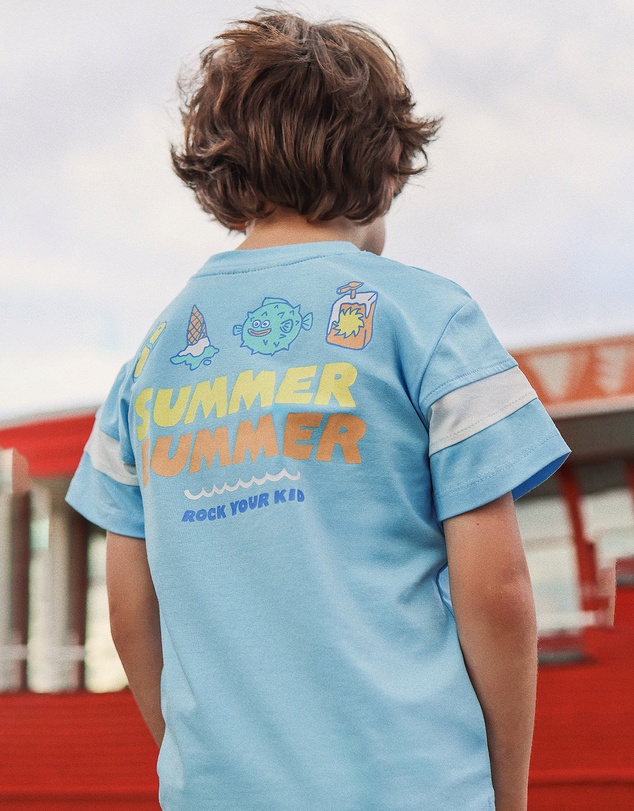 Rock Your Kid - Vance Tee in Baby Blue Sunrise