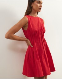 Atmos&Here - Anna Pin Tuck Shift Mini Dress