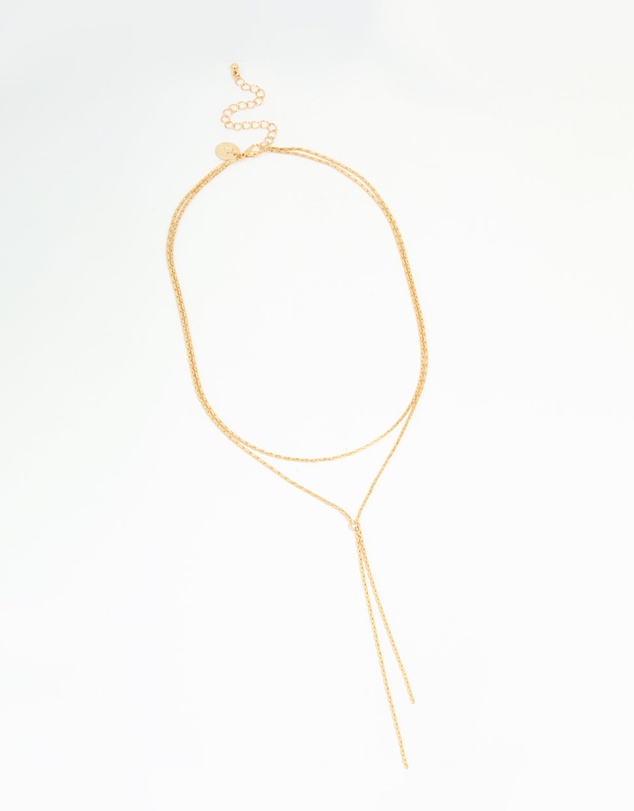 Lovisa - Gold Plated Chain Layered Y- Necklace