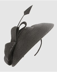 Max Alexander - Saucer Black Racing Fascinator Hat