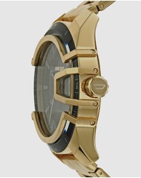 Diesel - Caged Gold-Tone Analogue Watch DZ1949