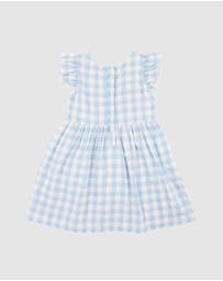 Bebe by Minihaha - Bonnie Check Organic Embroidered Dress - Kids