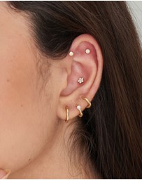 Ania Haie - Gold Smooth Mini Huggie Hoop Earrings