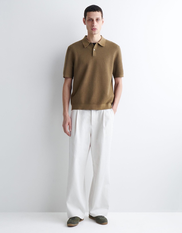 COS - Waffle-Knit Cotton Polo Shirt