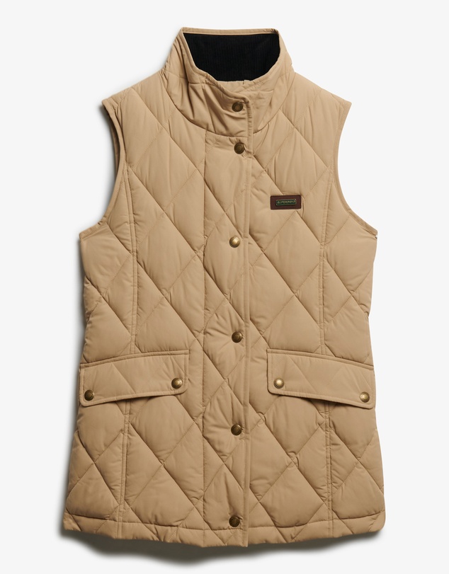 Superdry - Cord Trimmed Liner Slim Fit Gilet