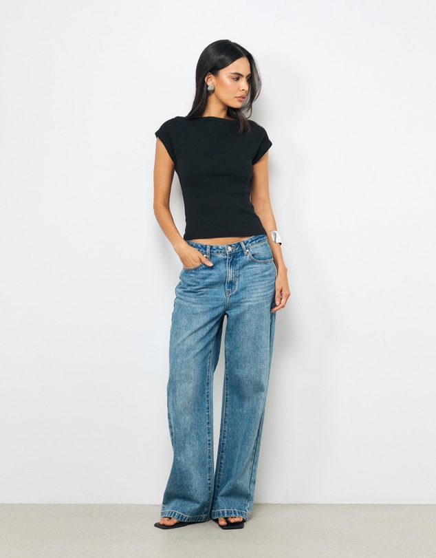 AERE - Zara Cotton Ribbed T-shirt