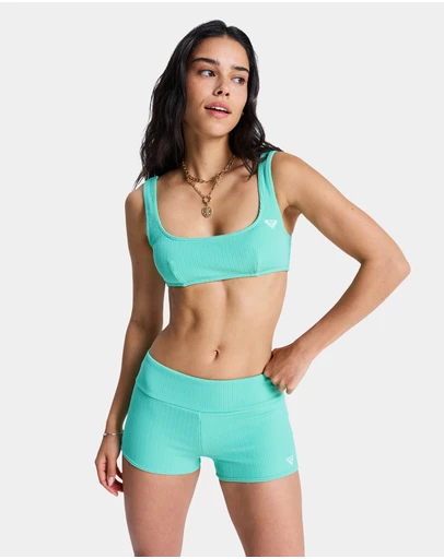 Roxy - Womens Roxy Sunshine High Rise Boyleg Bikini Bottom