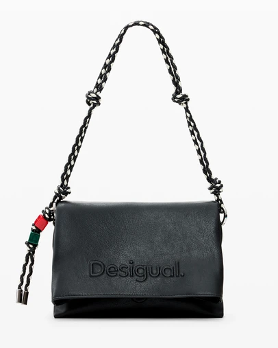 Desigual - Medium bag with logo charm
