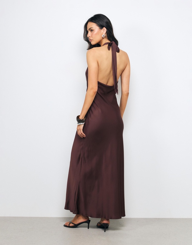 AERE - Demi Halter Maxi Dress