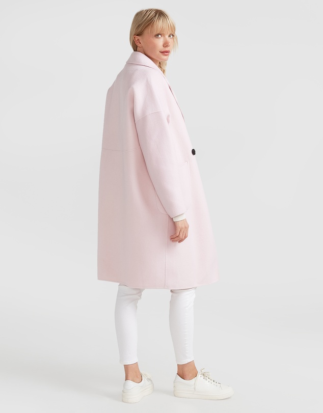 Belle & Bloom - Publisher Double-Breasted Wool Blend Coat