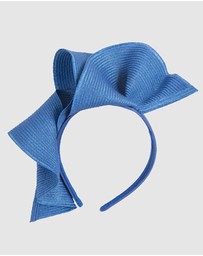 Max Alexander - Large Wavy Blue Racing Fascinator