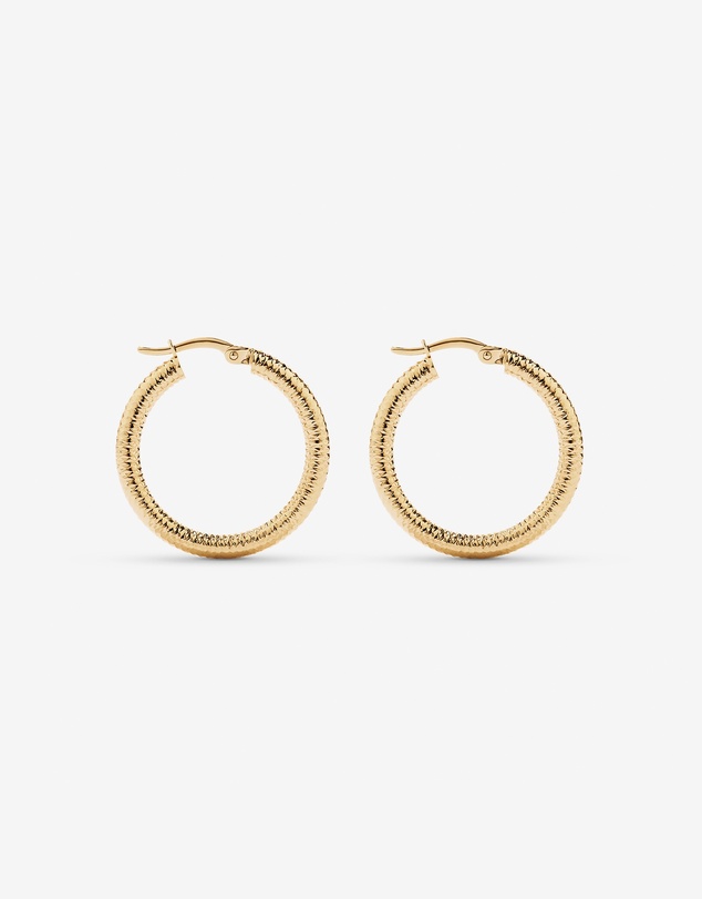 Michael Hill - Diamond-Cut Hoop Earrings in 18Kt Vermeil