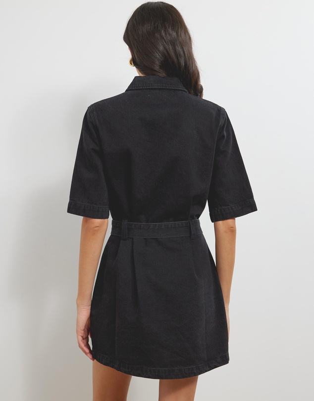 Atmos&Here - Zarah Short Sleeve Denim Mini Dress