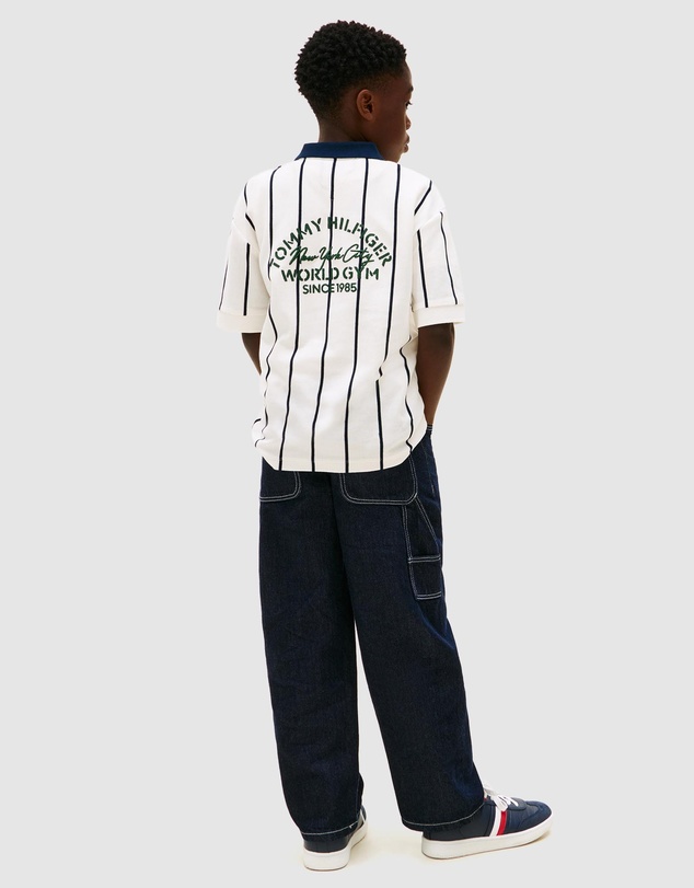 Tommy Hilfiger - Contrast Collar Embroidery Pique Polo Shirt - Kids-Teens