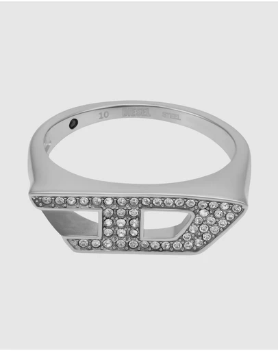 Diesel - Metamorph Silver tone signet Ring