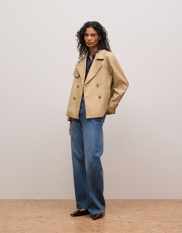 Trenery - Linen Classic Shirt in Night Sky