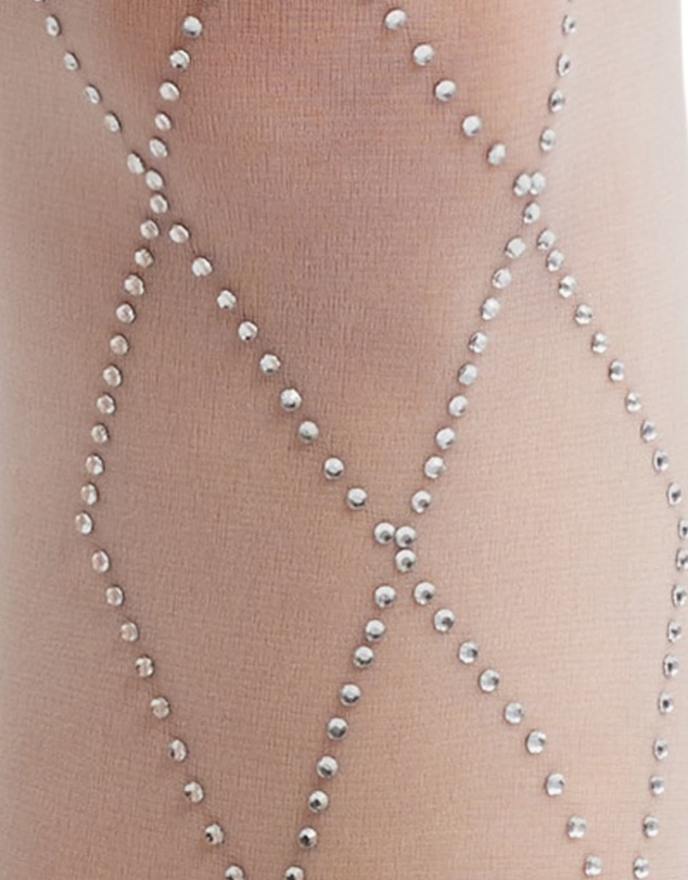 High Heel Jungle - Richie Diamond Crystal Tights - Nude